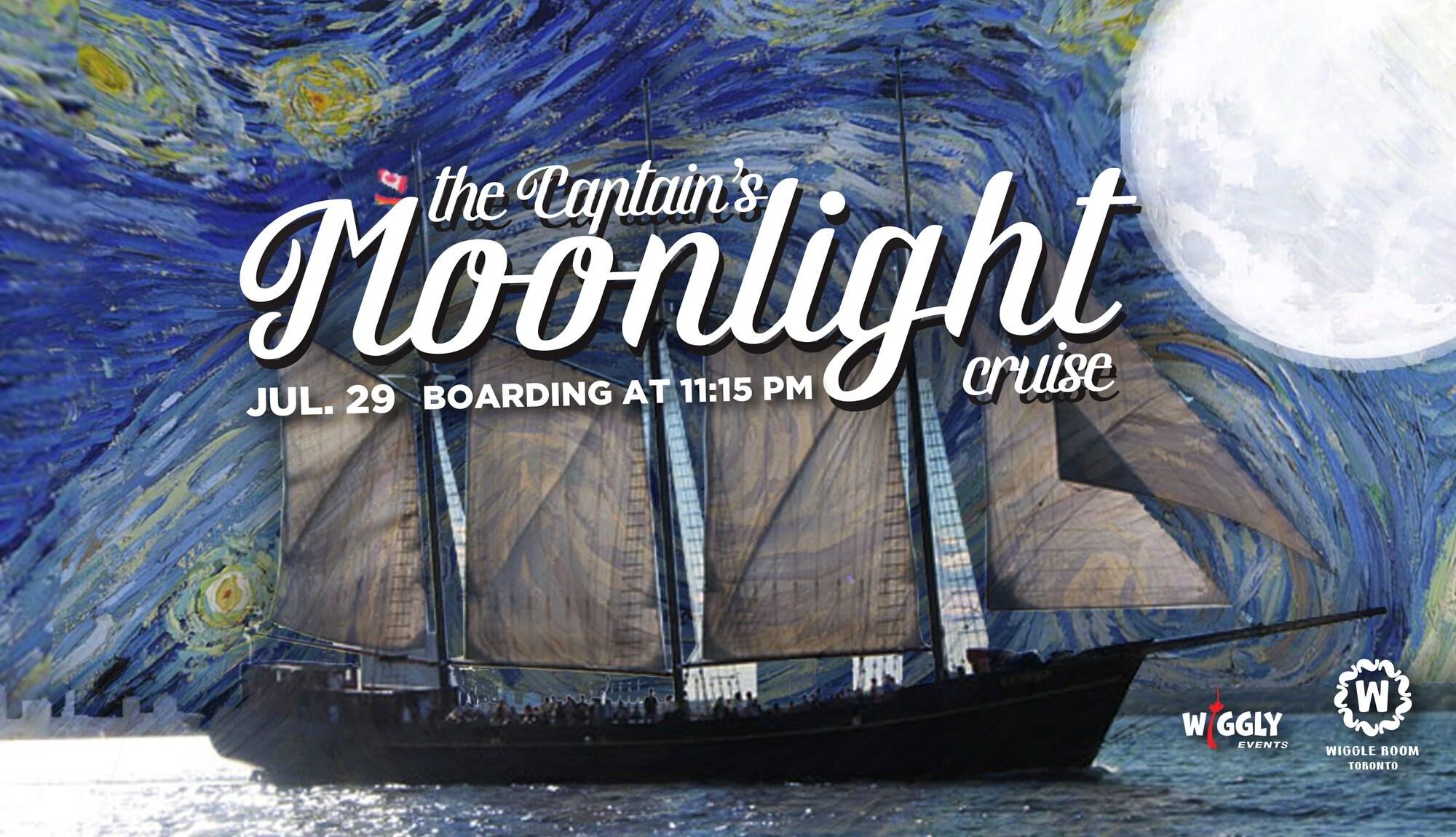 Illustrated sailing ship with Moonlight in large letters