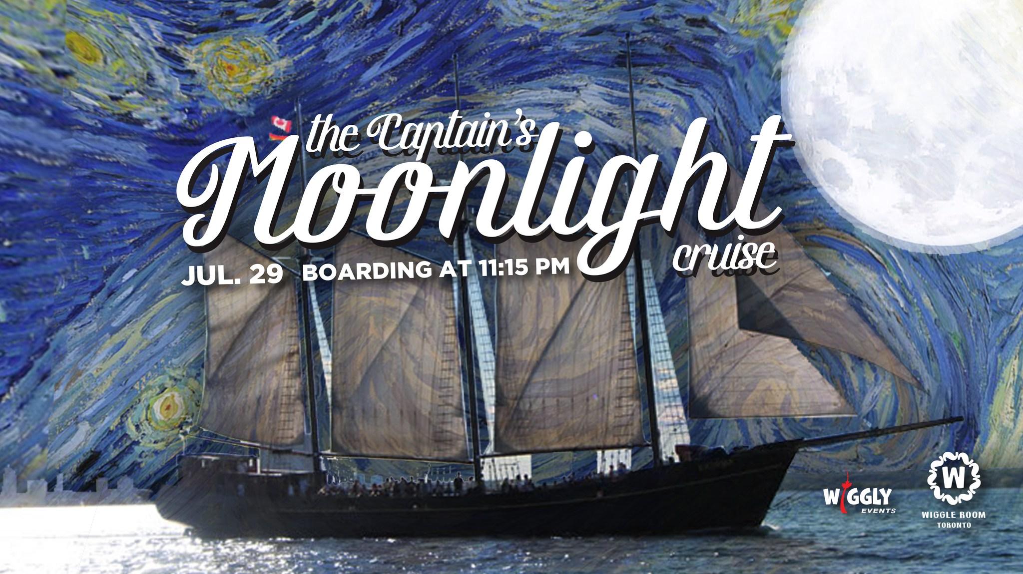 Illustrated sailing ship with Moonlight in large letters