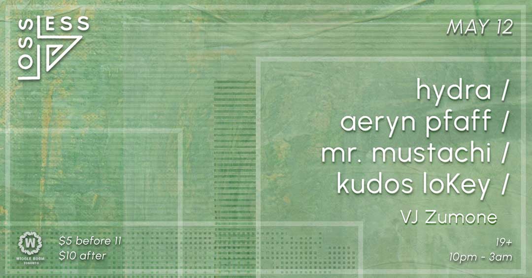 Green flyer with artists and May 12 date