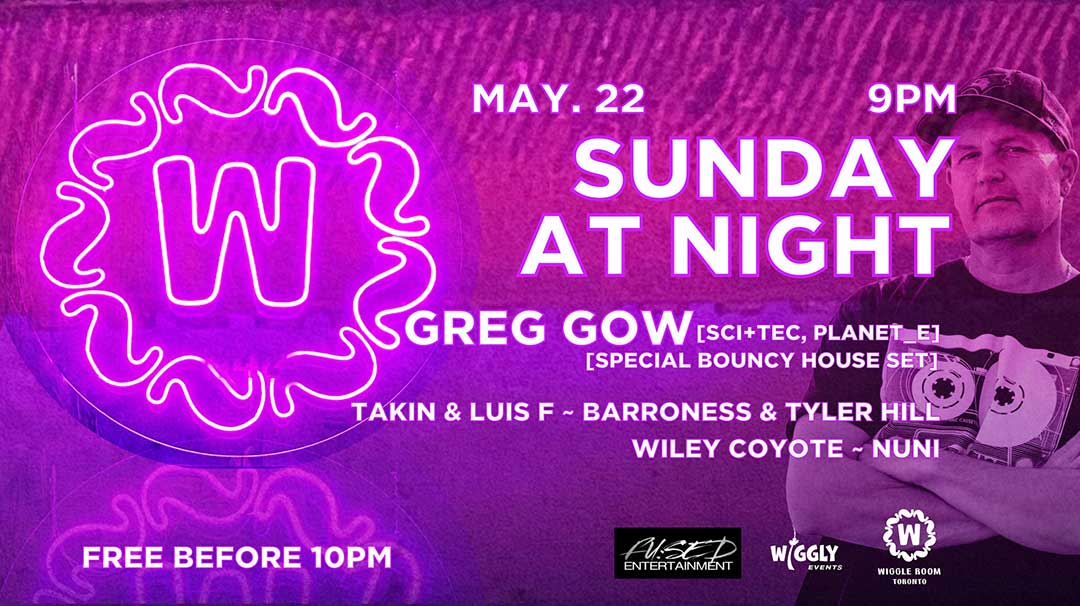 Event flyer for Greg Gow, May 22