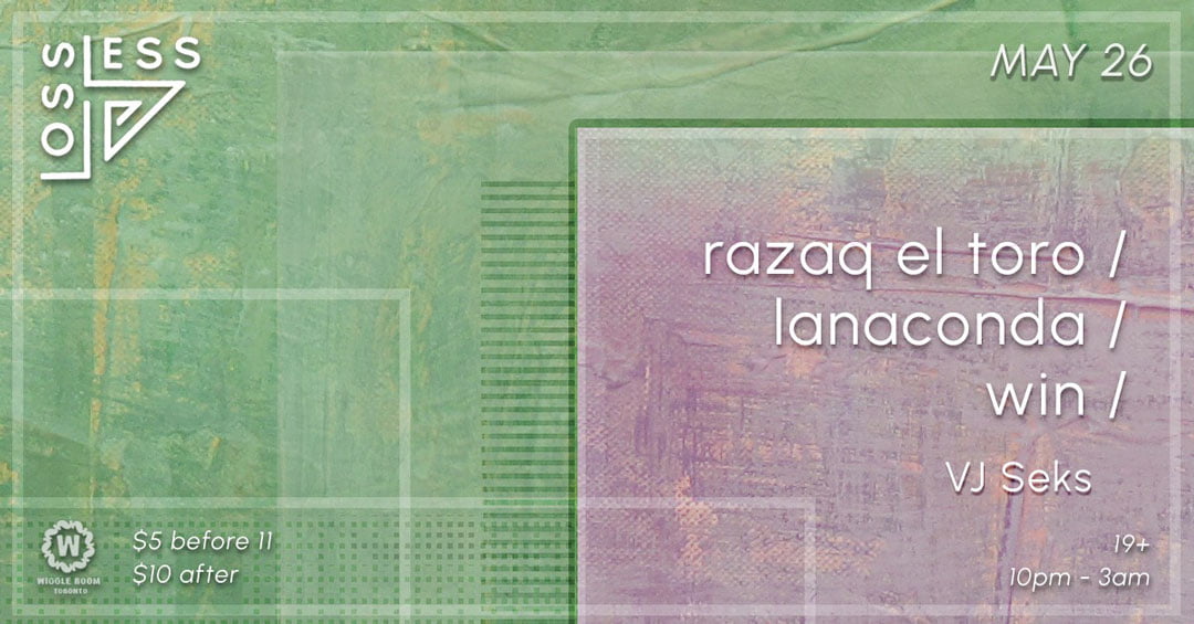 Green Lossless 016 flyer for Razaq el Toro