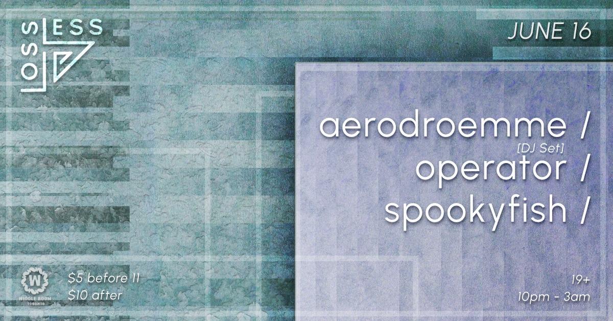 Green flyer with names: Operator Aerodroemme Spookyfish Vj Seks