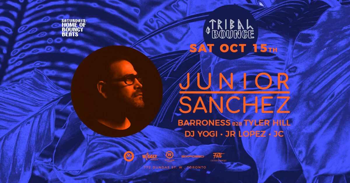 Flyer for Tribal Bounce Junior Sanchez