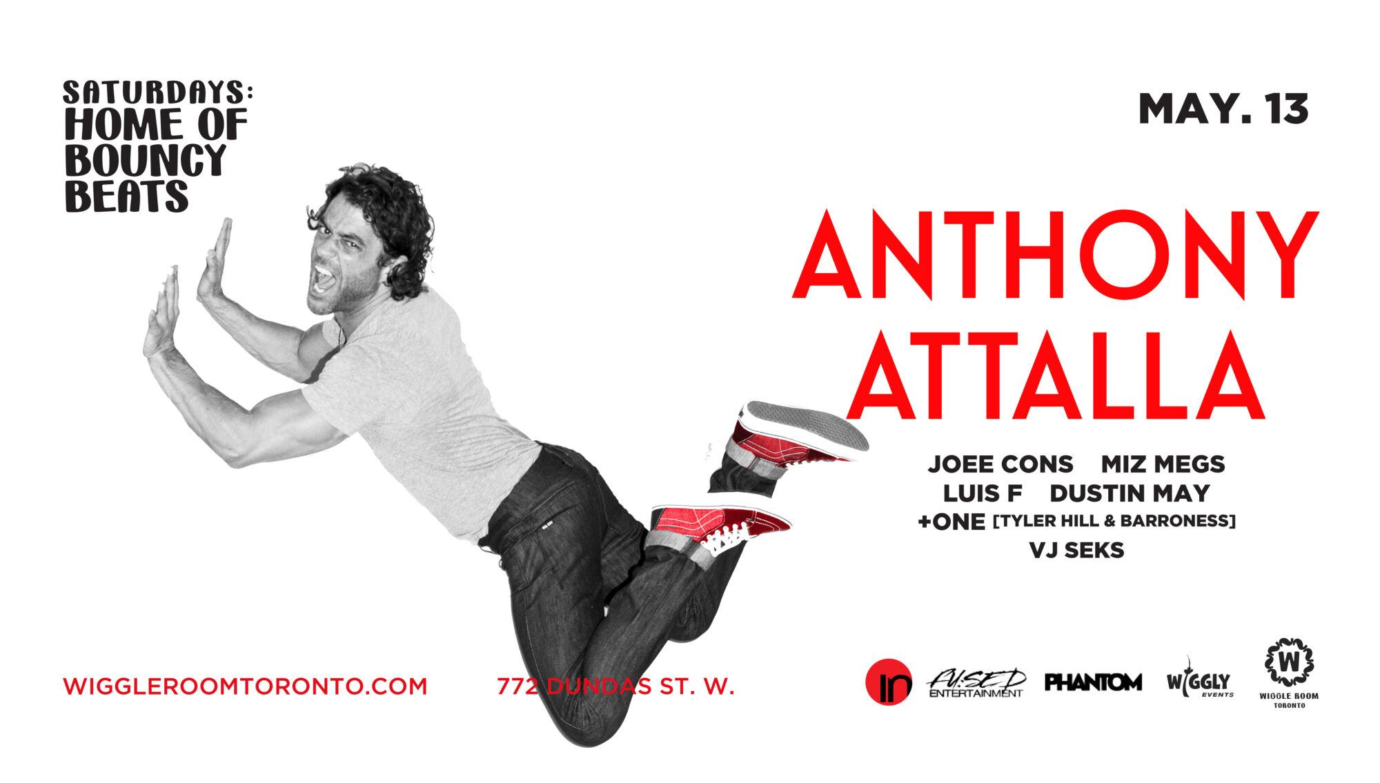 Anthony Atalla with feet in air