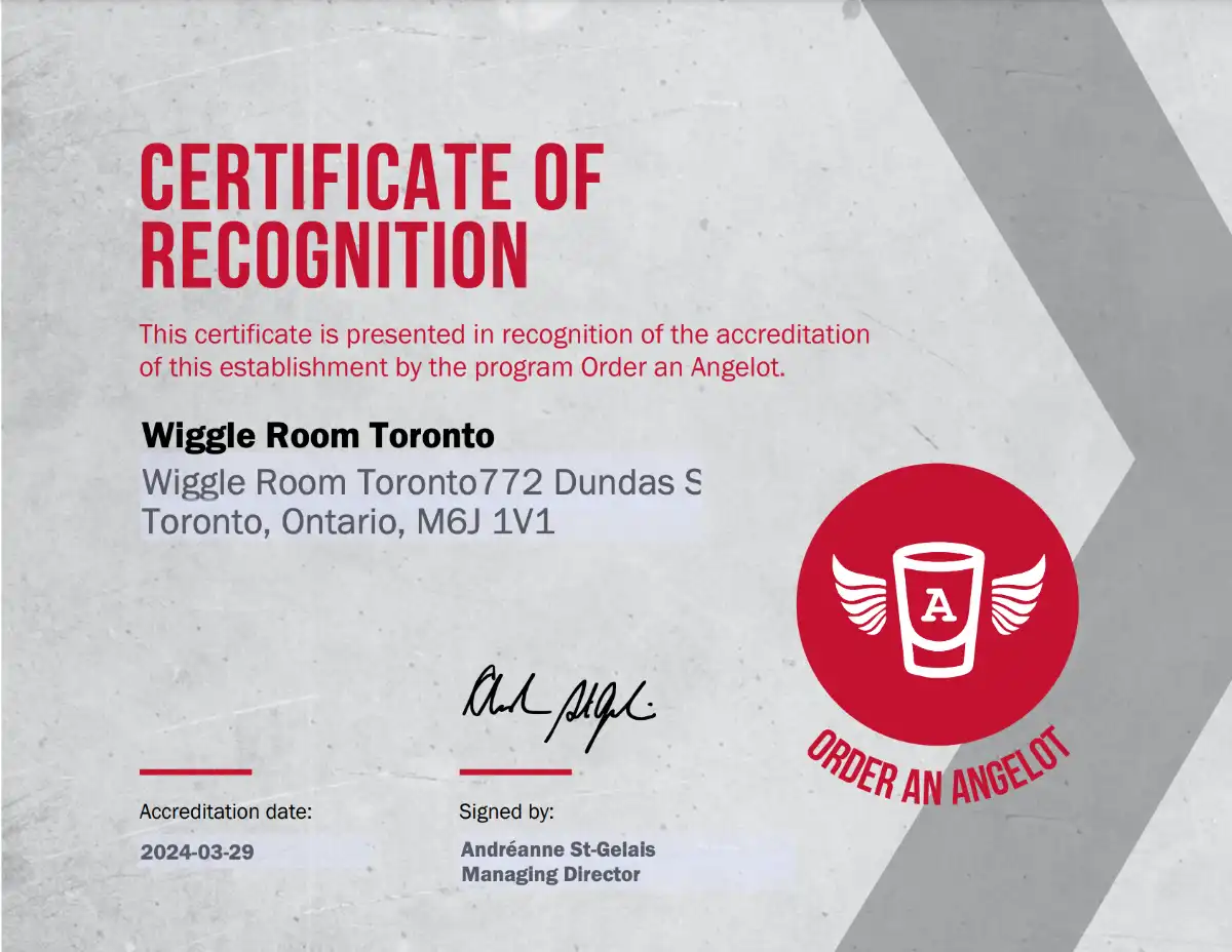 Certificate from Order an Angelot 