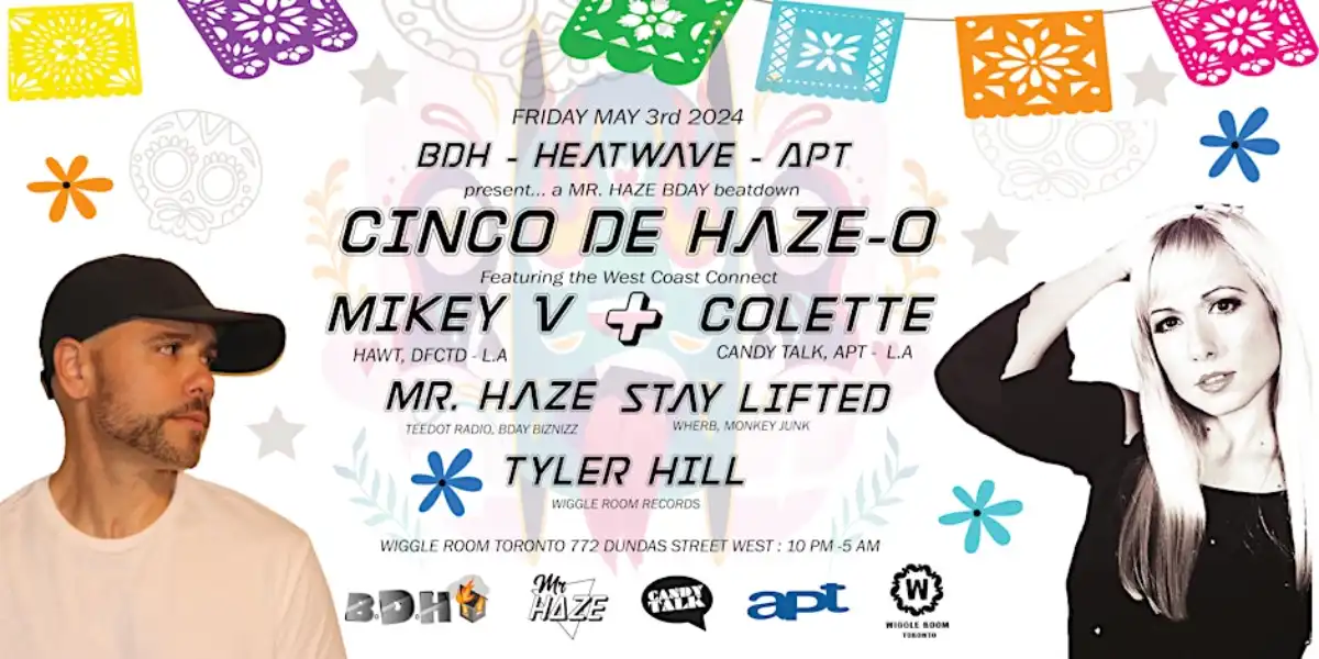Flyer with a man and a woman