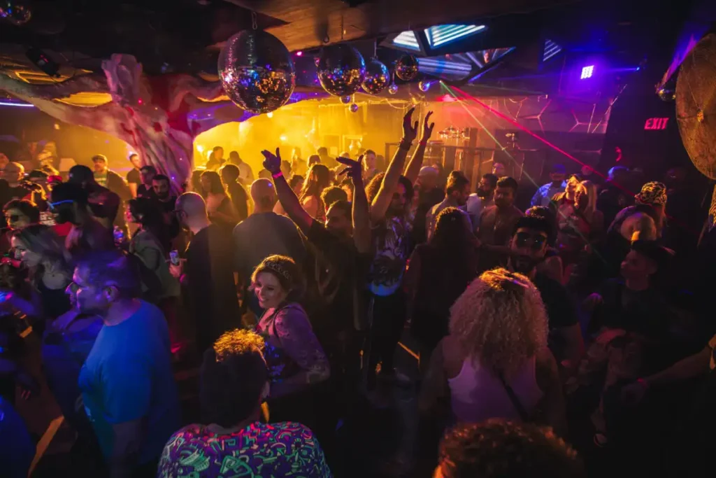 A packed dance floor