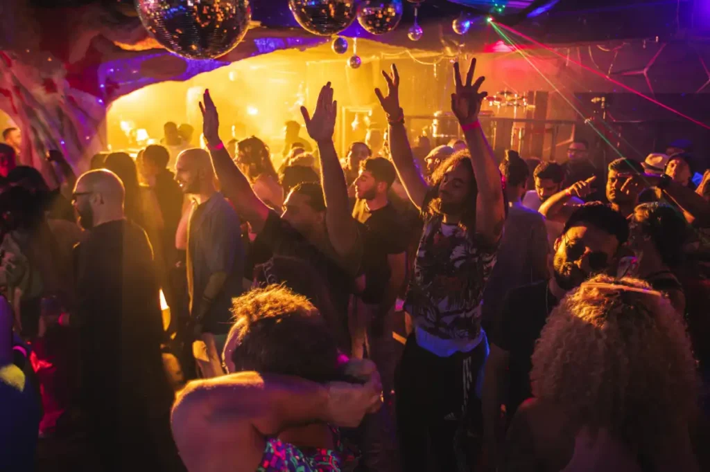 A packed dance floor