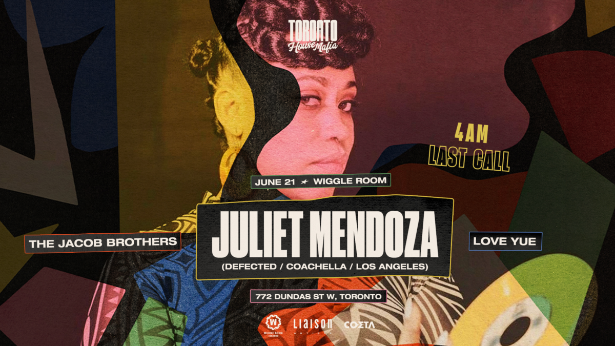 Stylistic and colourful flyer with a woman's portrait