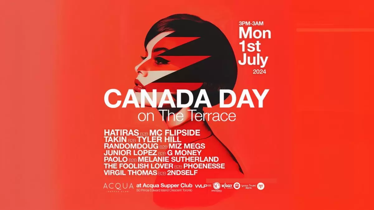 Red flyer with Canada Day event