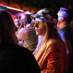 Women with heart glasses