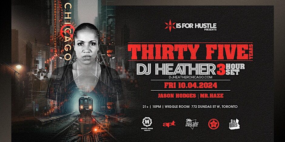 Dark flyer with woman's portrait in a city