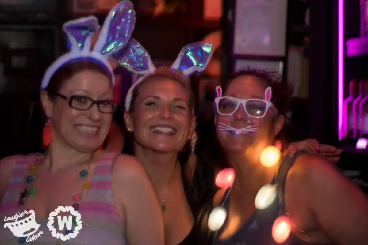Three women at the Easter fam jam