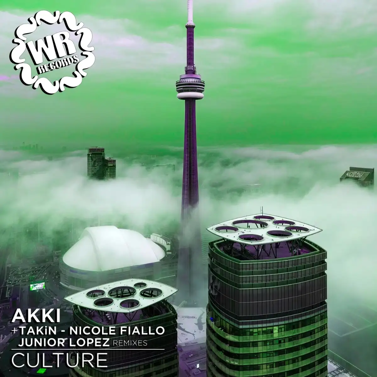 CN Tower in clouds