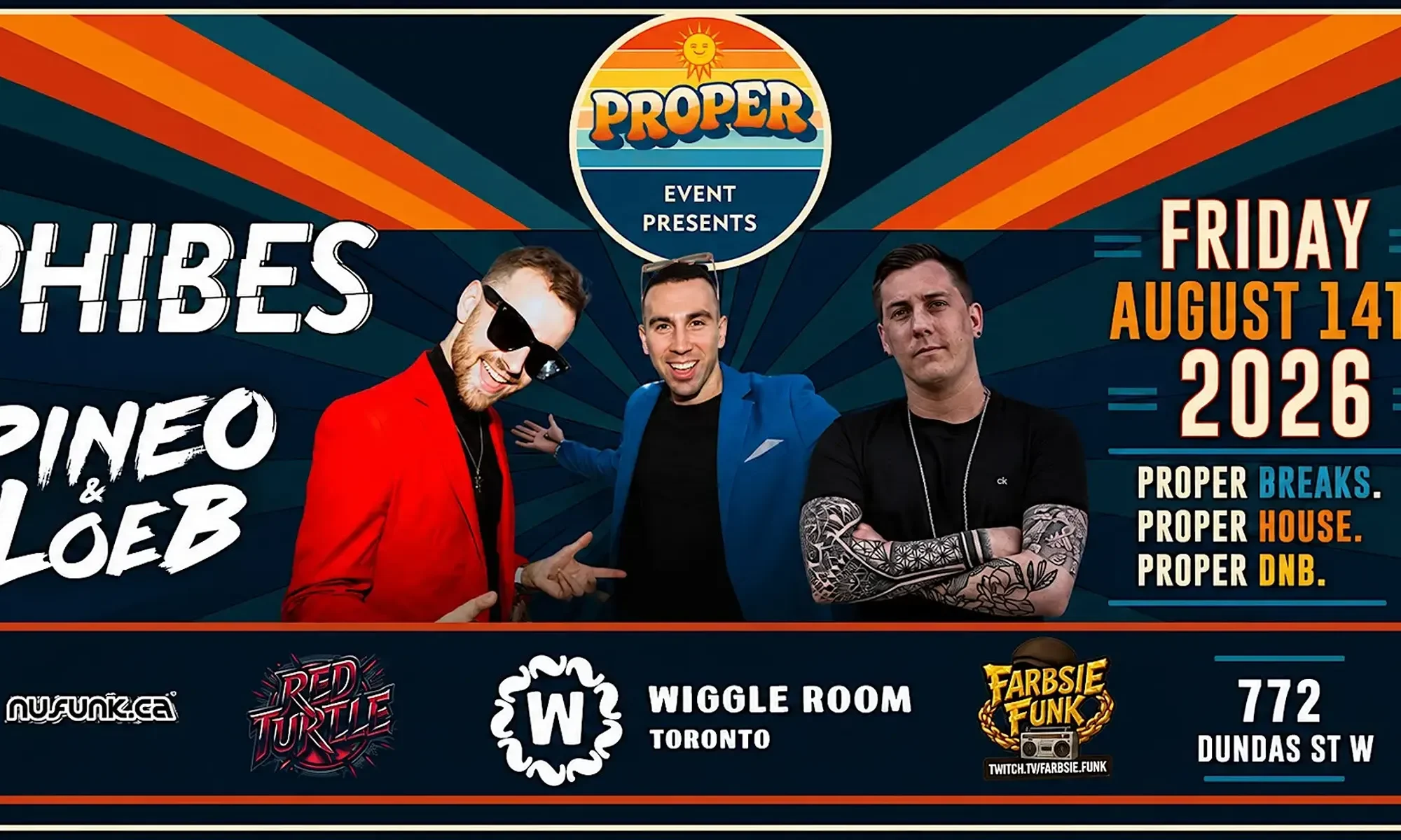Phibes, Pineo & Loeb at Proper Event on August 14, 2026, Toronto