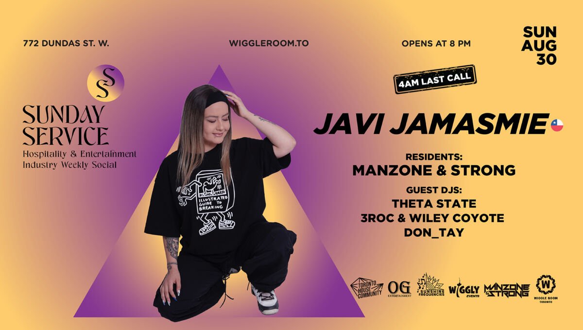 Javi Jamasmie at Sunday Service with DJs Manzone & Strong, Theta State, 3roc & Wiley Coyote, Don_Tay