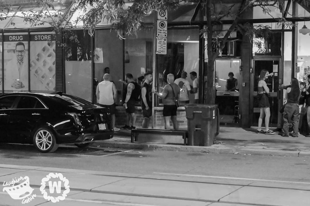People outside new bar on Dundas St W